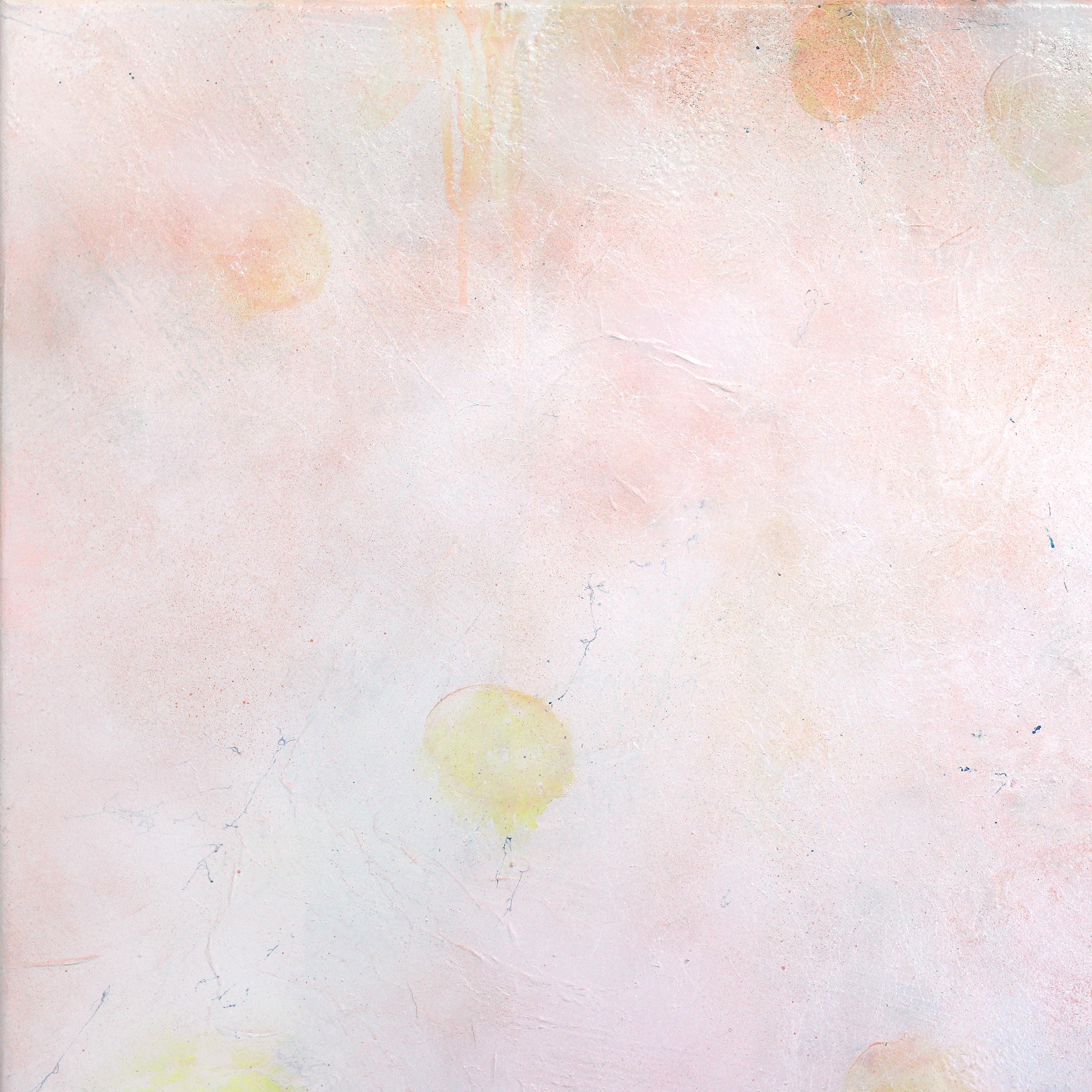 Whispers of the Sun - Textured Yellow and Soft Tone Abstract Landscape Artwork For Sale 3