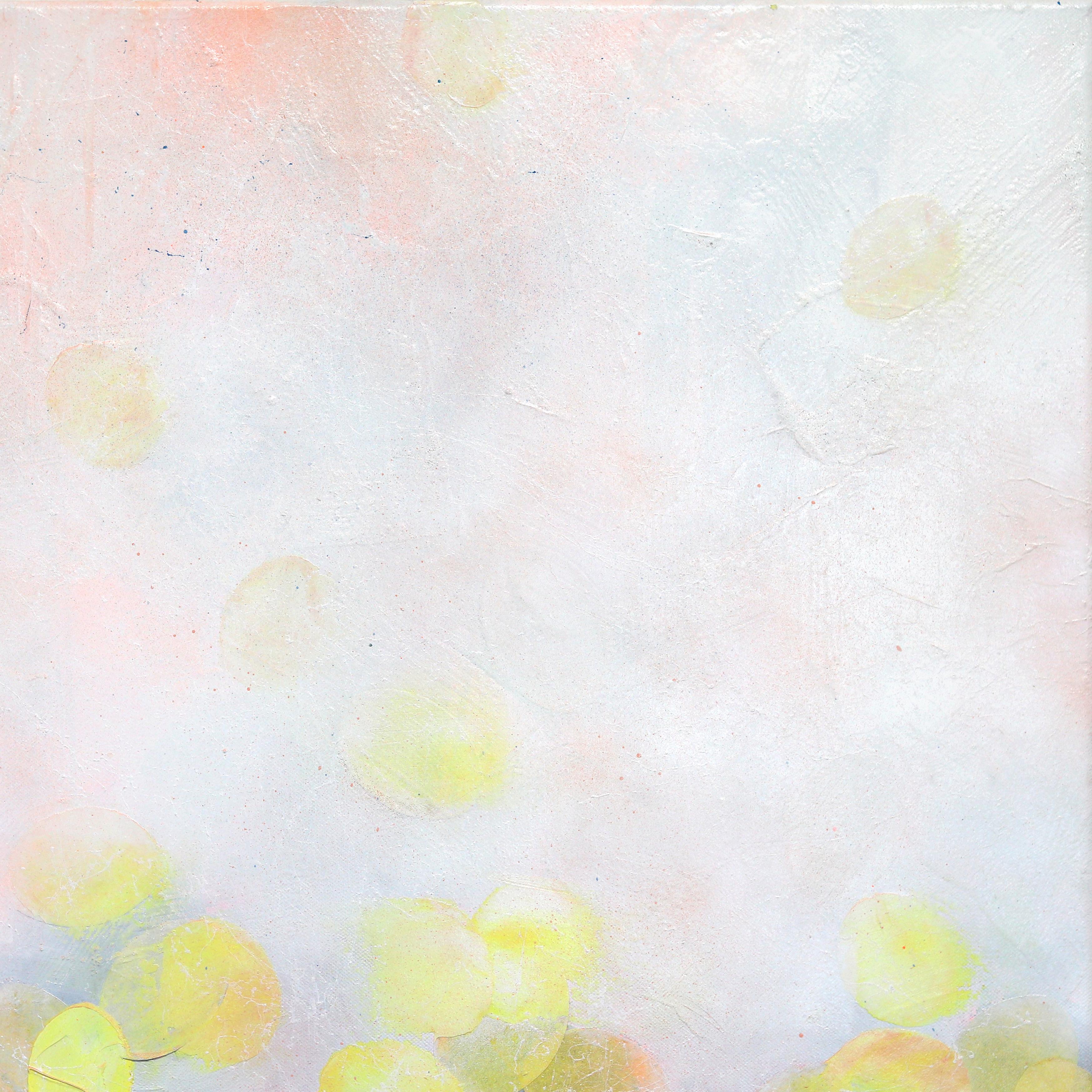 Whispers of the Sun - Textured Yellow and Soft Tone Abstract Landscape Artwork For Sale 6