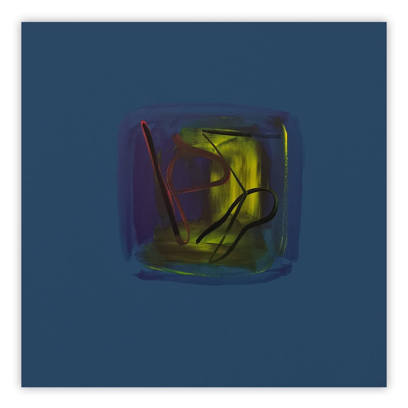 Abstract Painting di Frédéric Prat - Bleu (Pittura astratta)