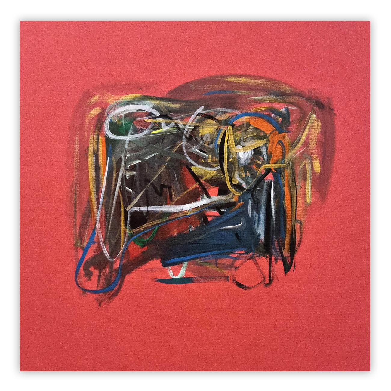 Abstract Painting di Frédéric Prat - Rose 2 (Pittura astratta)