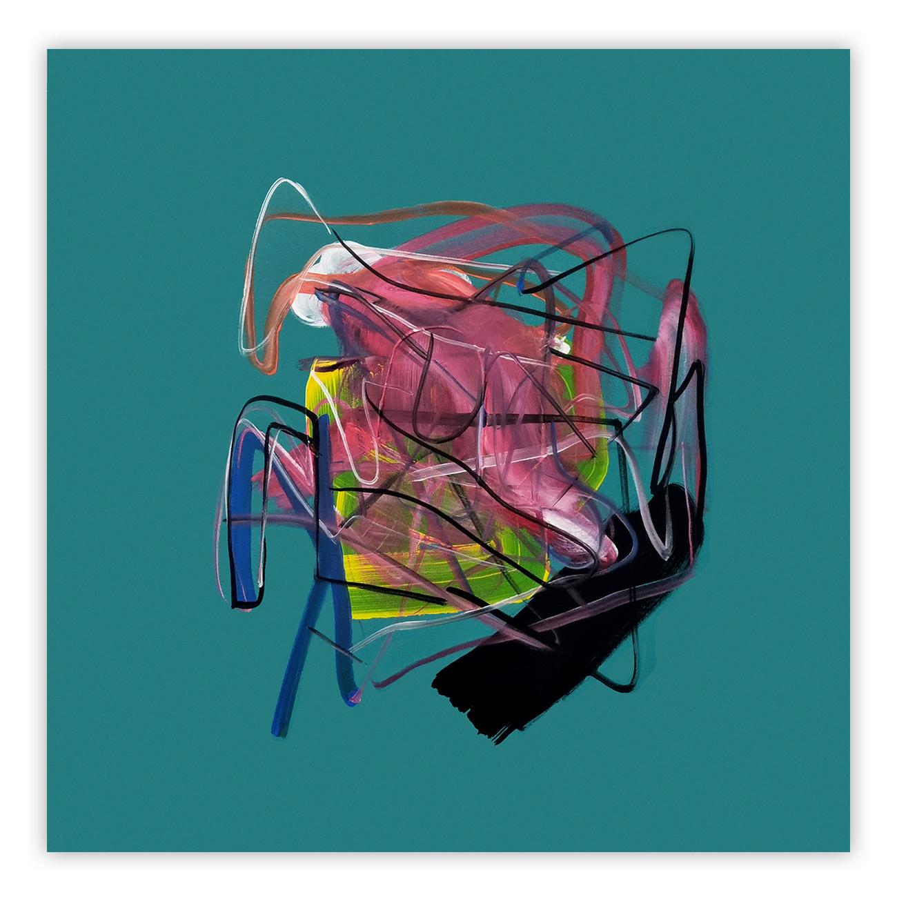 Abstract Painting di Frédéric Prat - Vert 1 (Pittura astratta)