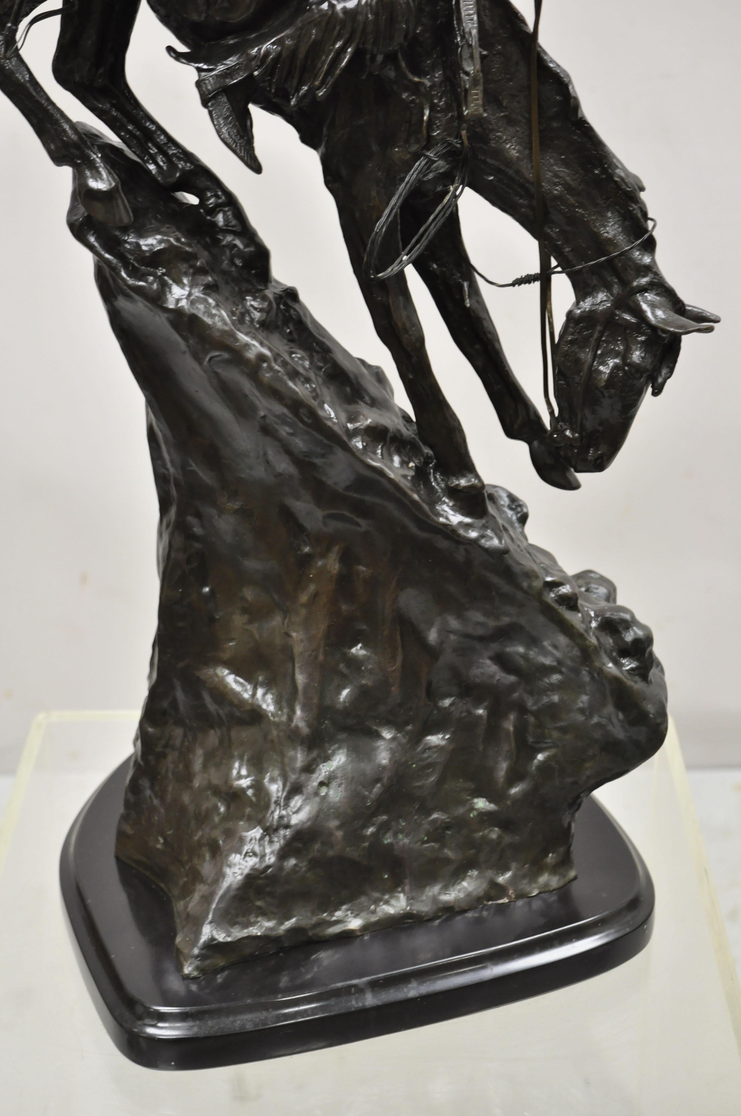 Frederic Remington Bronze Sculpture Statue Mountain Man Native American 4