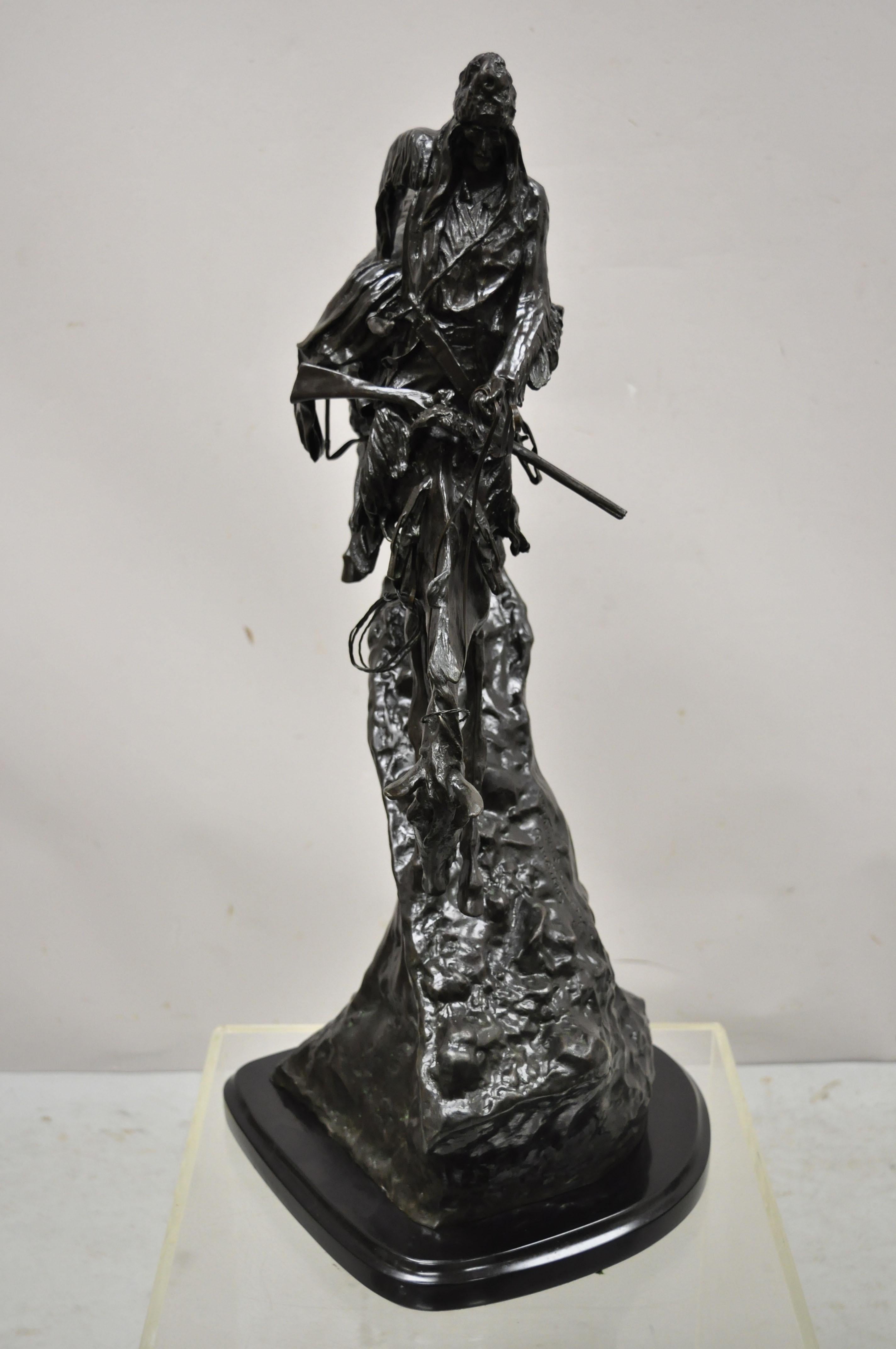 Frederic Remington Bronze Sculpture Statue Mountain Man Native American 5