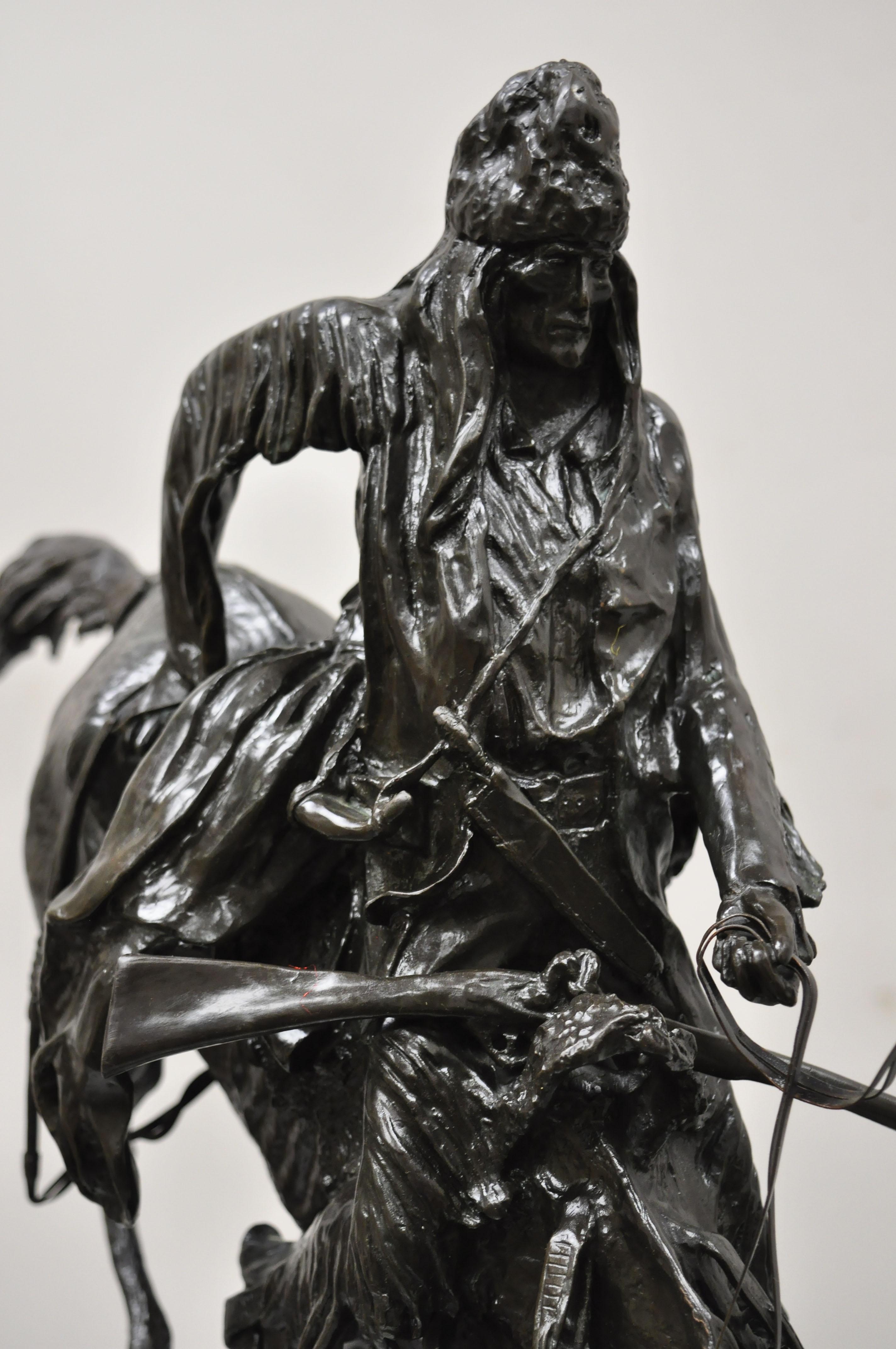 frederic remington mountain man bronze statue
