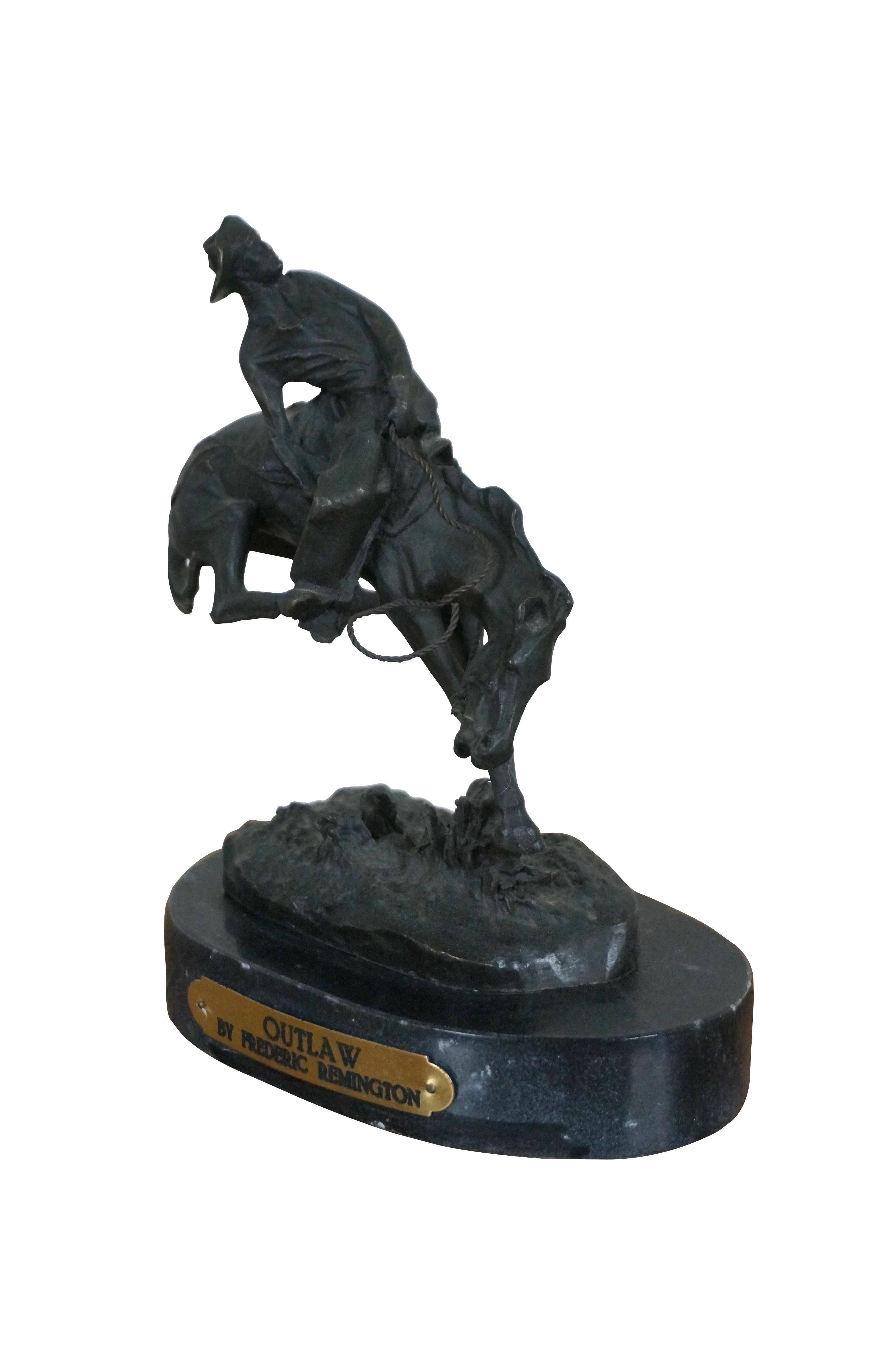 20th century bronze Western equestrian figurine / sculpture after 