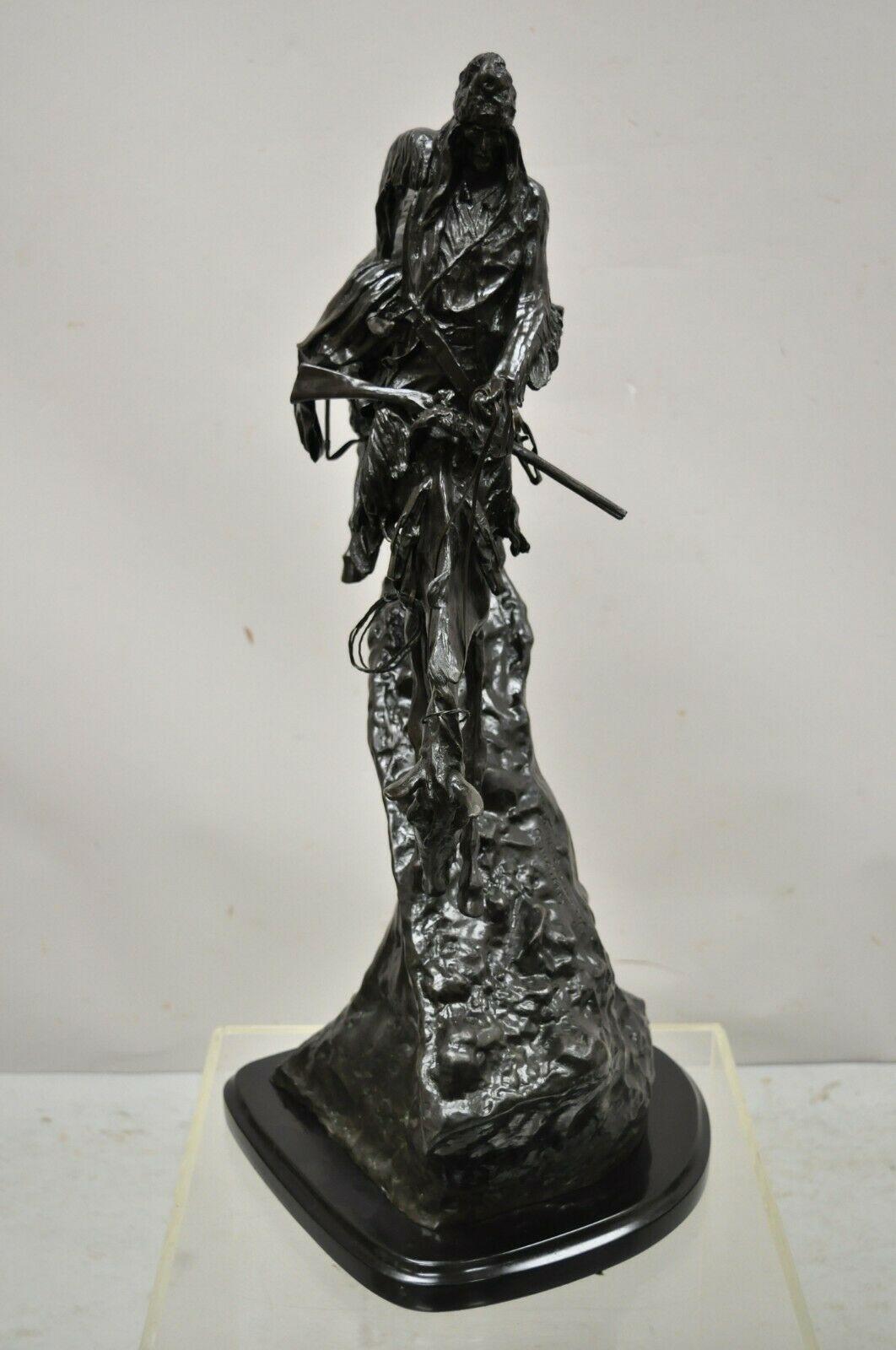 Frederic Remington Bronze Sculpture Statue Mountain Man Native American 8