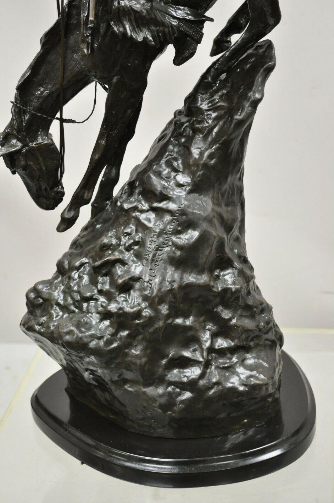 Frederic Remington Bronze Sculpture Statue Mountain Man Native American 2