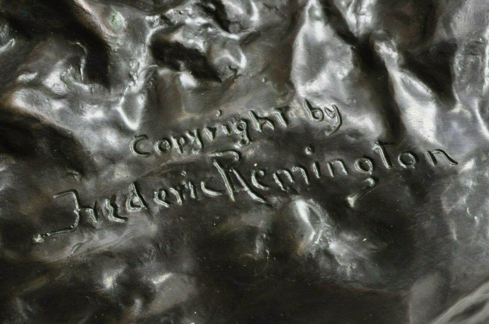 Frederic Remington Bronze Sculpture Statue Mountain Man Native American 3