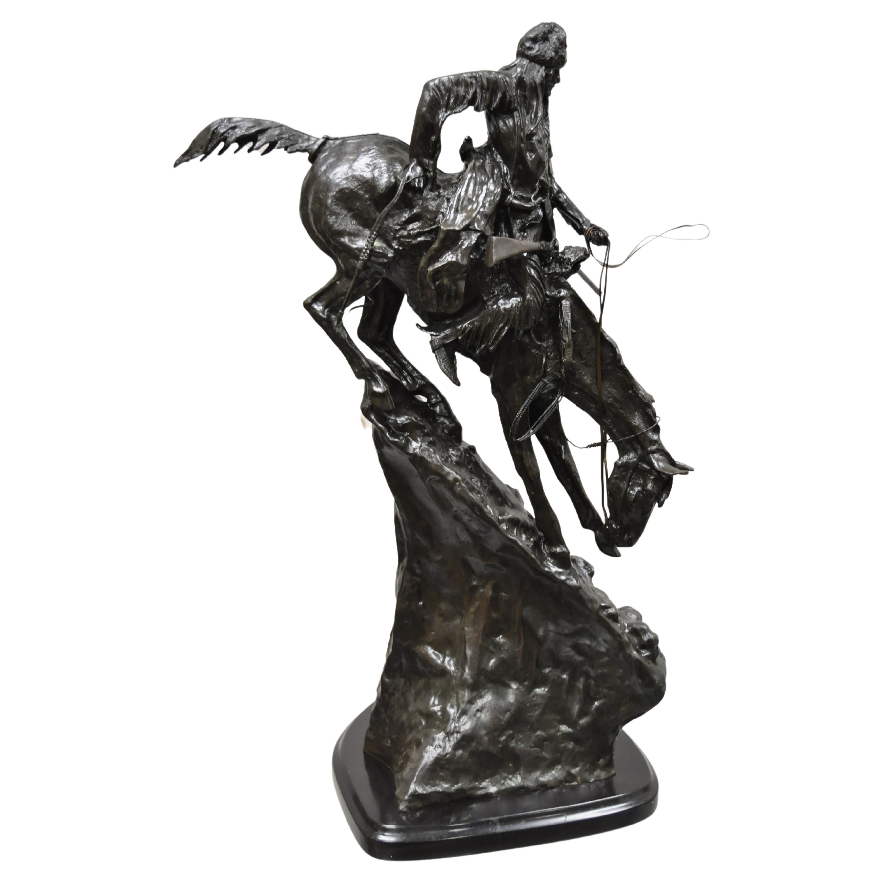 Frederic Remington Bronze Sculpture Statue Mountain Man Native American