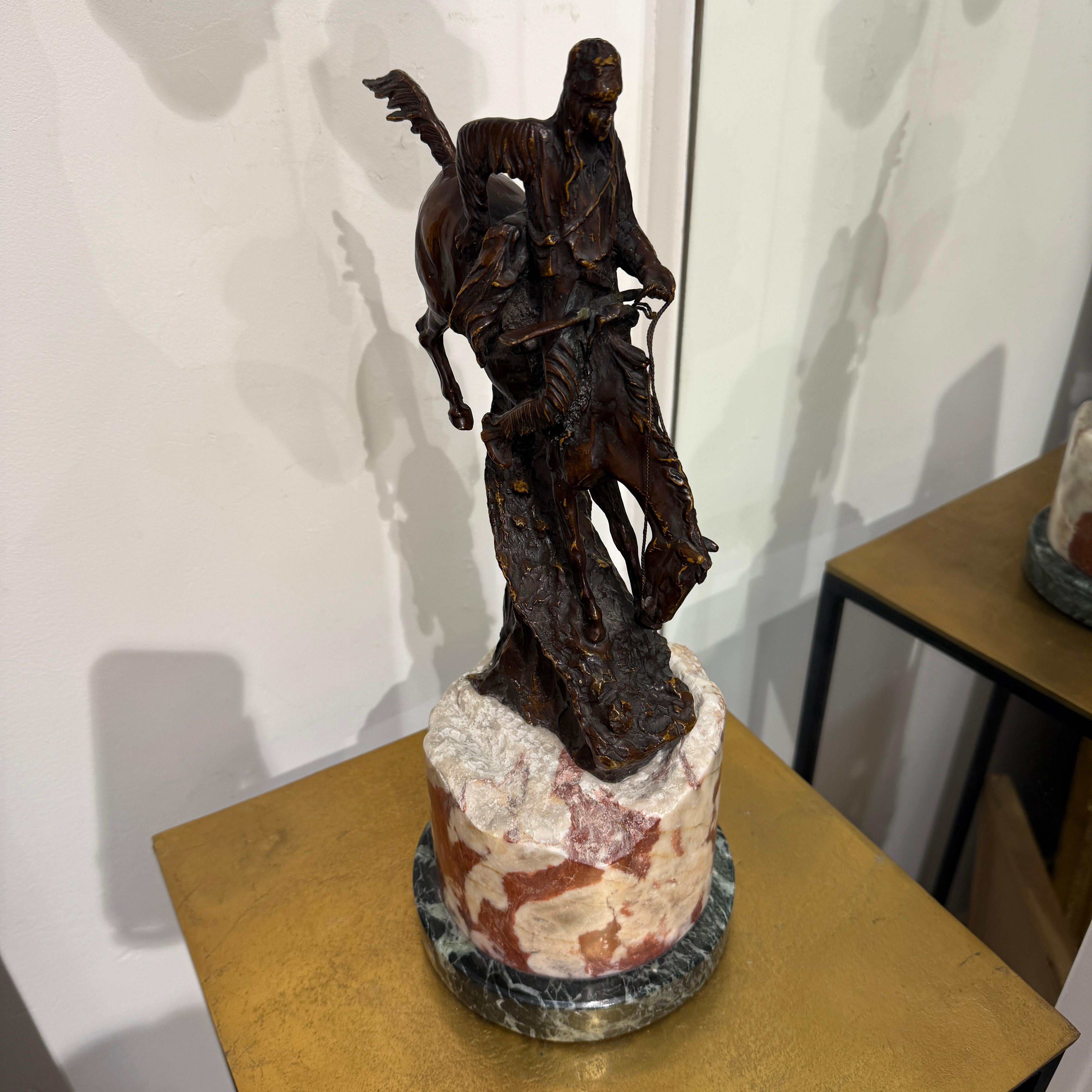 Frederic Remington Bronze Sculpture – “The Mountain Man”, 20th Century For Sale 6