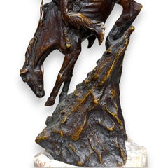 Frederic Remington Bronze Sculpture – “The Mountain Man”, 20th Century