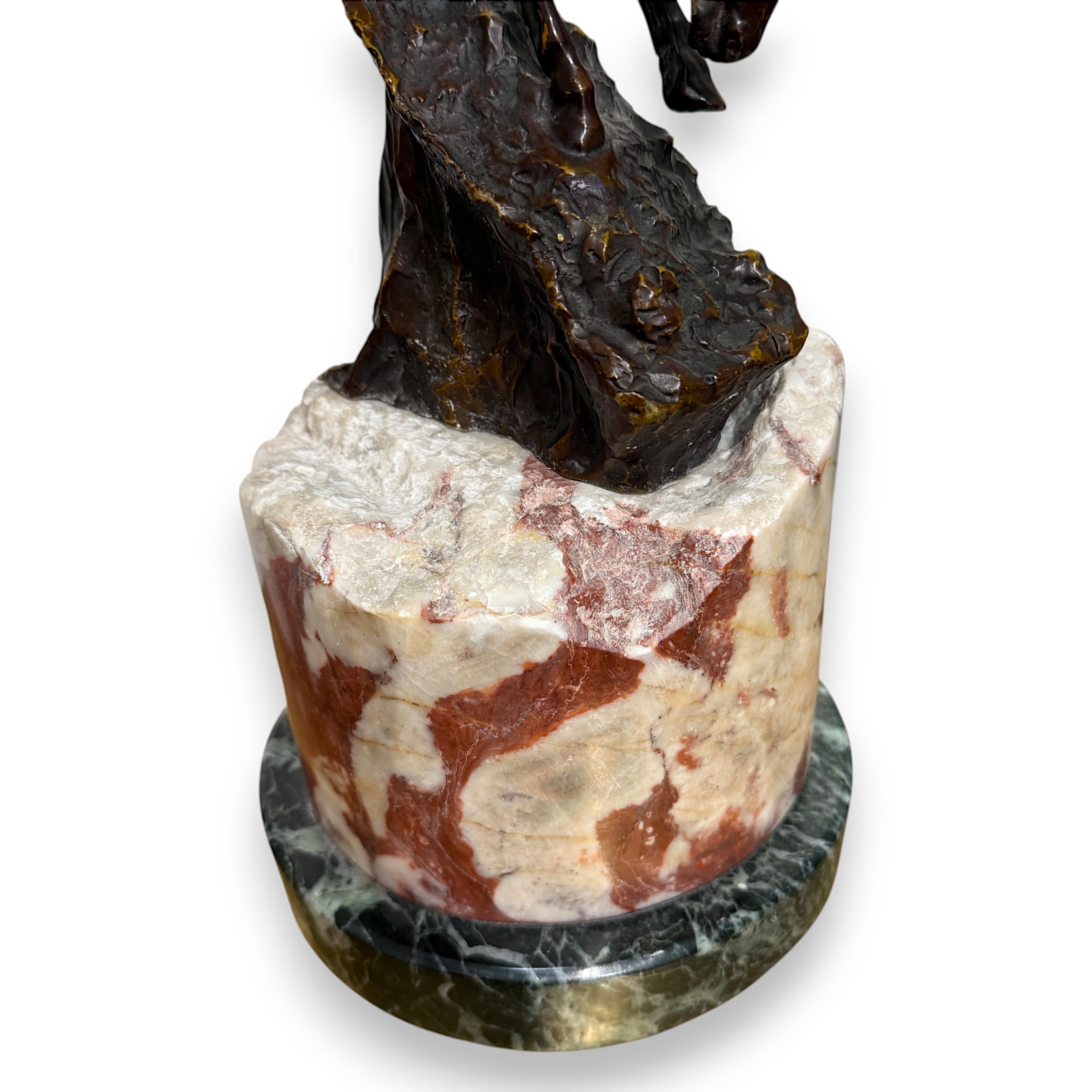 Frederic Remington Bronze Sculpture – “The Mountain Man”, 20th Century In Good Condition For Sale In NICE, FR