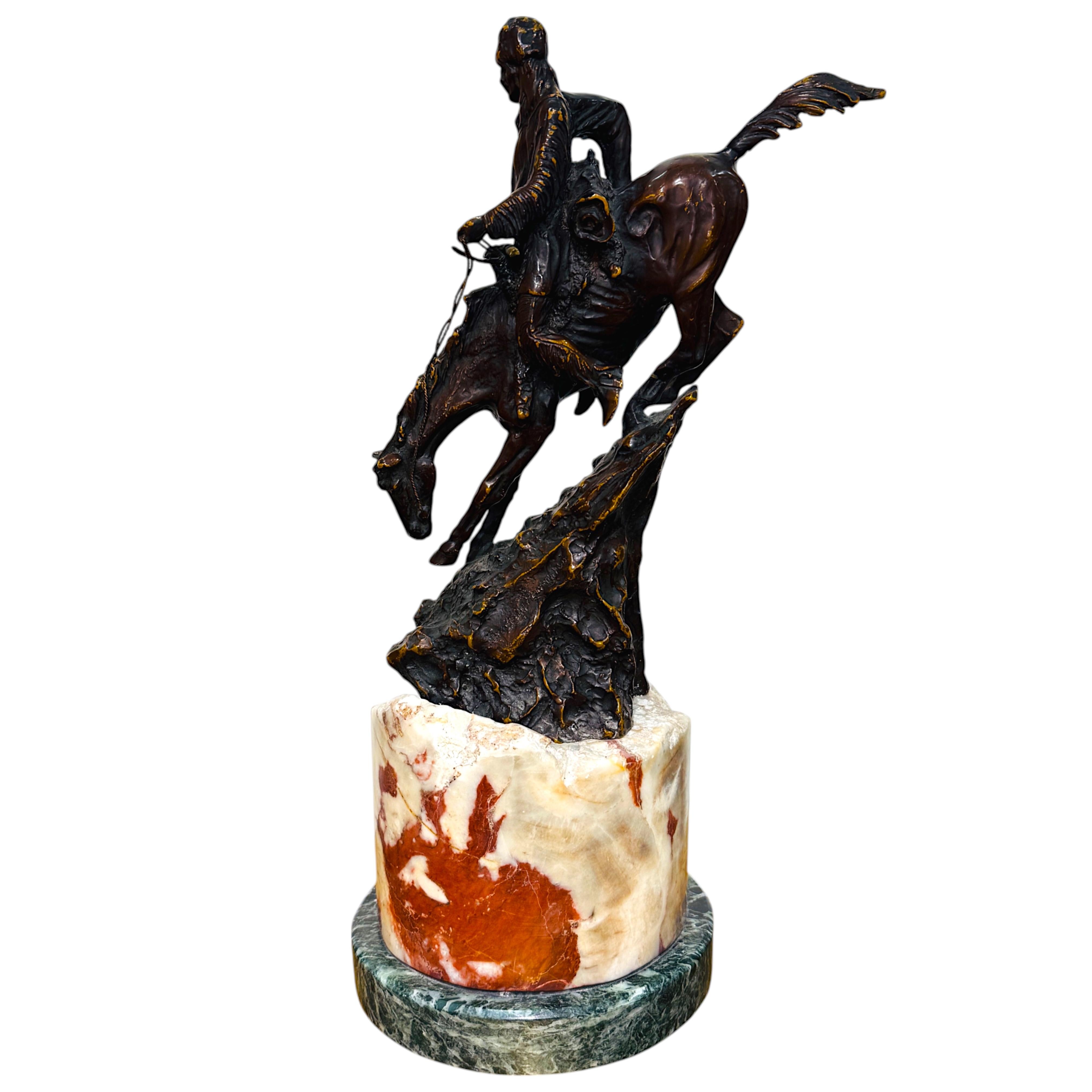 Frederic Remington Bronze Sculpture – “The Mountain Man”, 20th Century For Sale 1