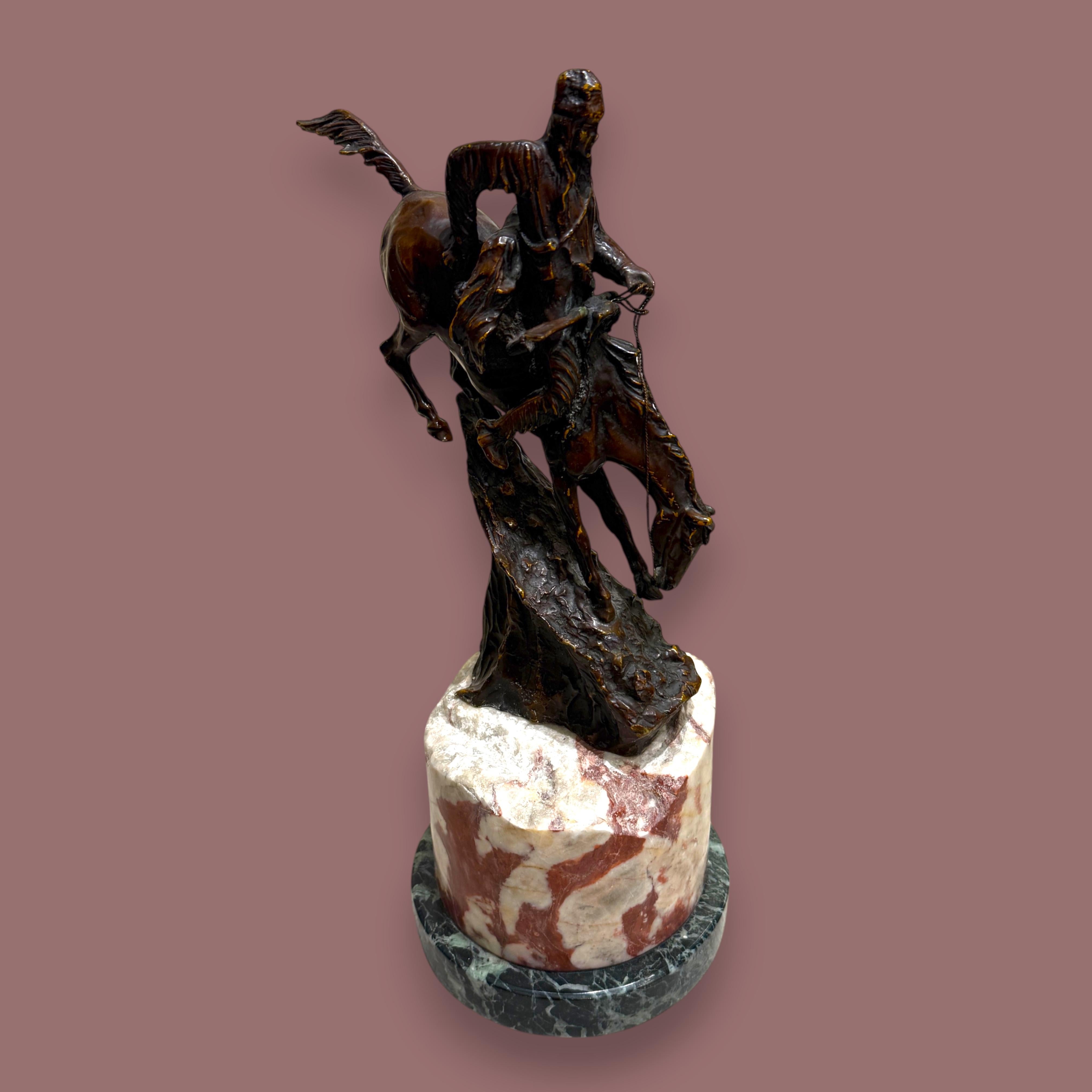 Frederic Remington Bronze Sculpture – “The Mountain Man”, 20th Century For Sale 3