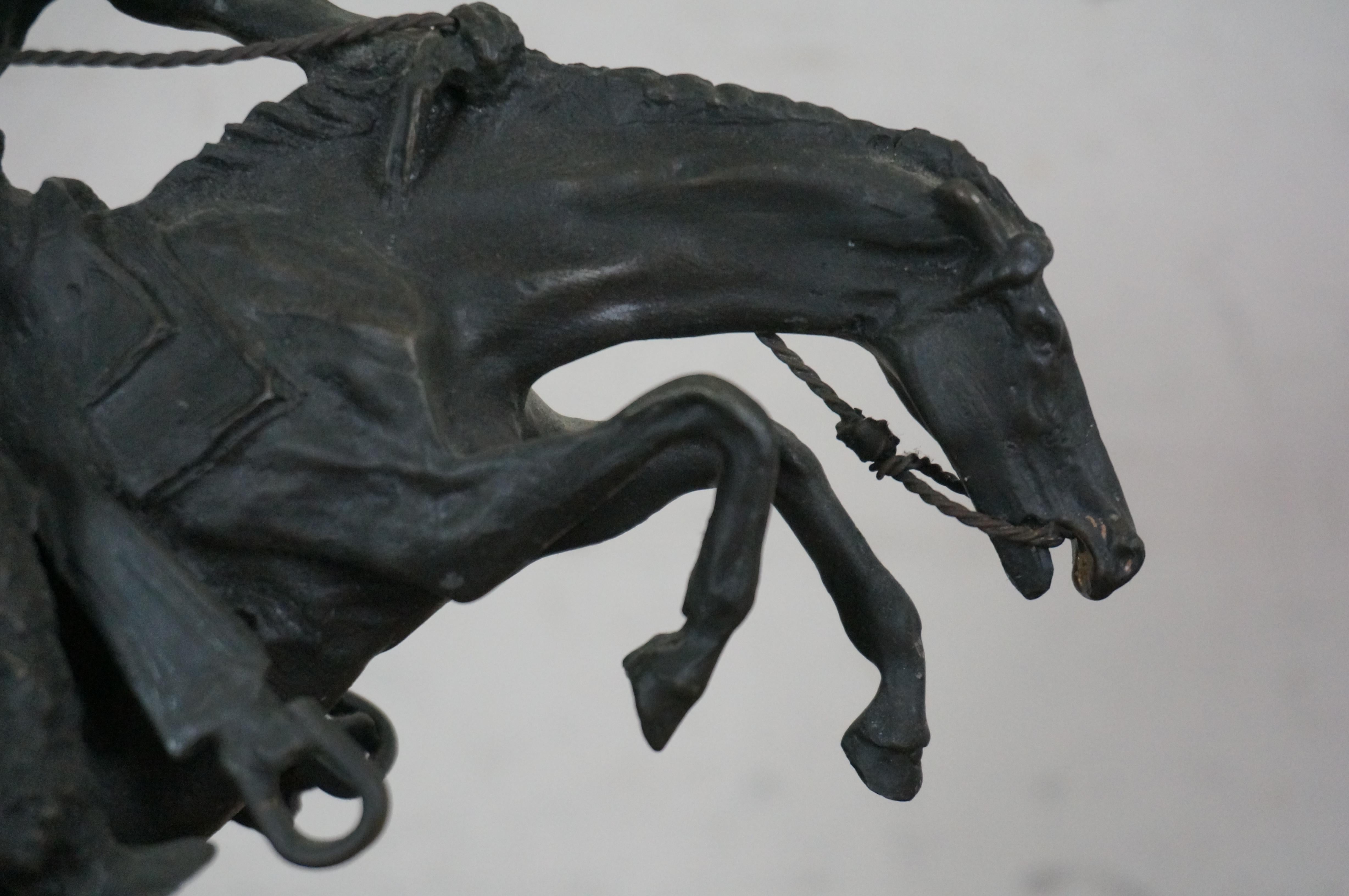 Frederic Remington Bronze Wooly Chaps Bronco Buster Figurine Sculpture 10