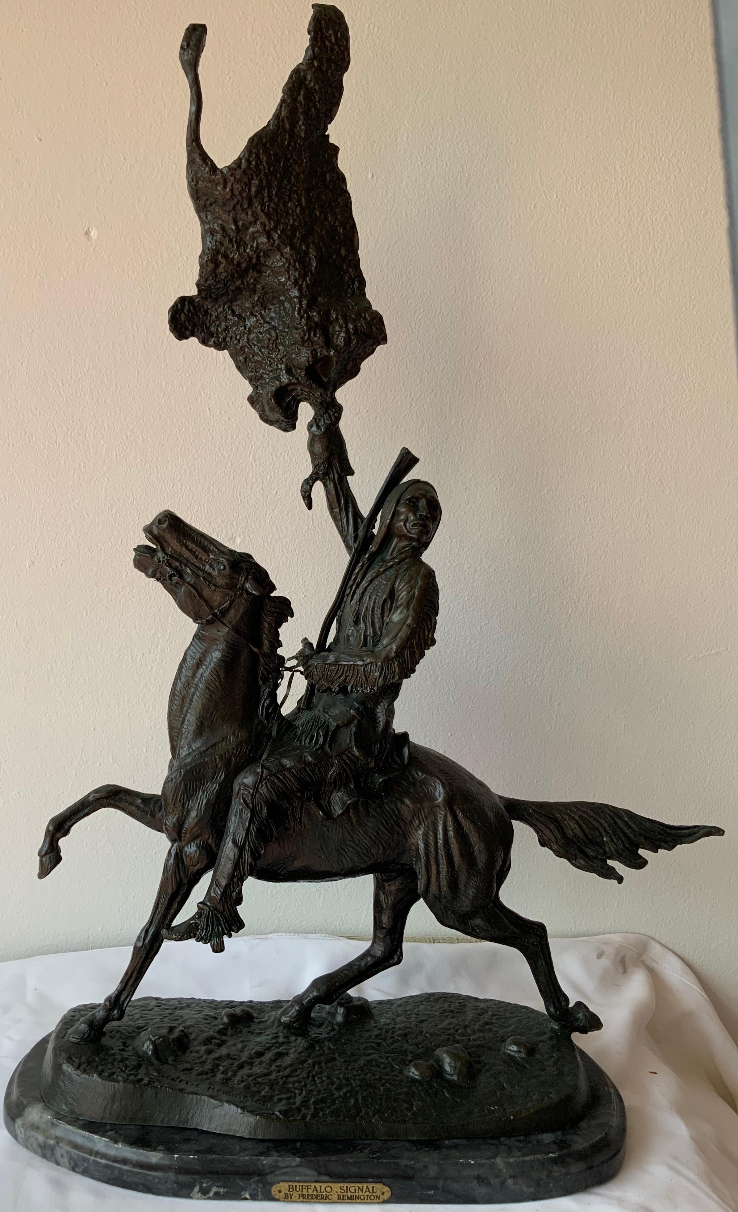 remington statue indian horse