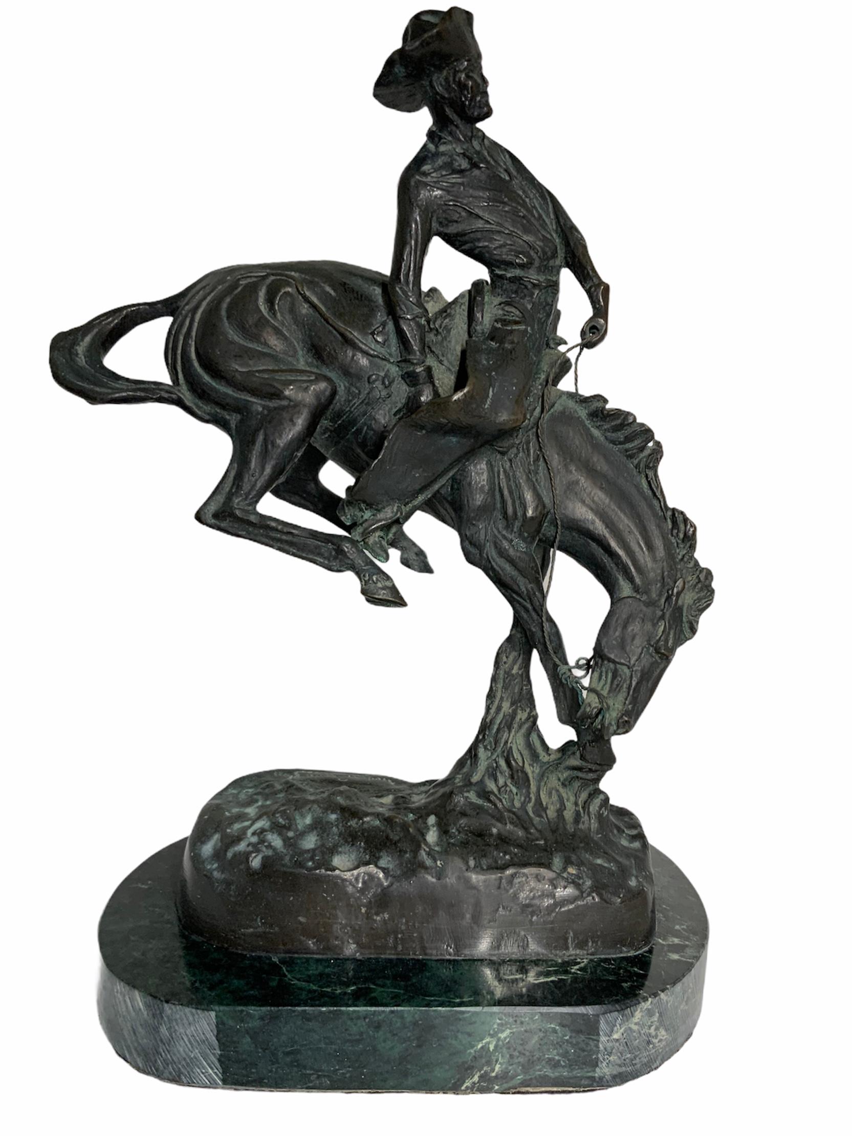 American Frederic Remington Patinated Bronze Sculpture �“The Outlaw”