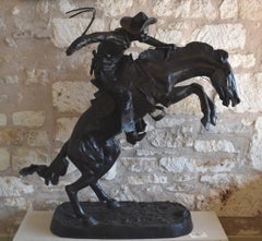 "EL BRONCO BUSTER" ENORME Tamaño: 56" de ancho 52" de alto 25" de profundidad