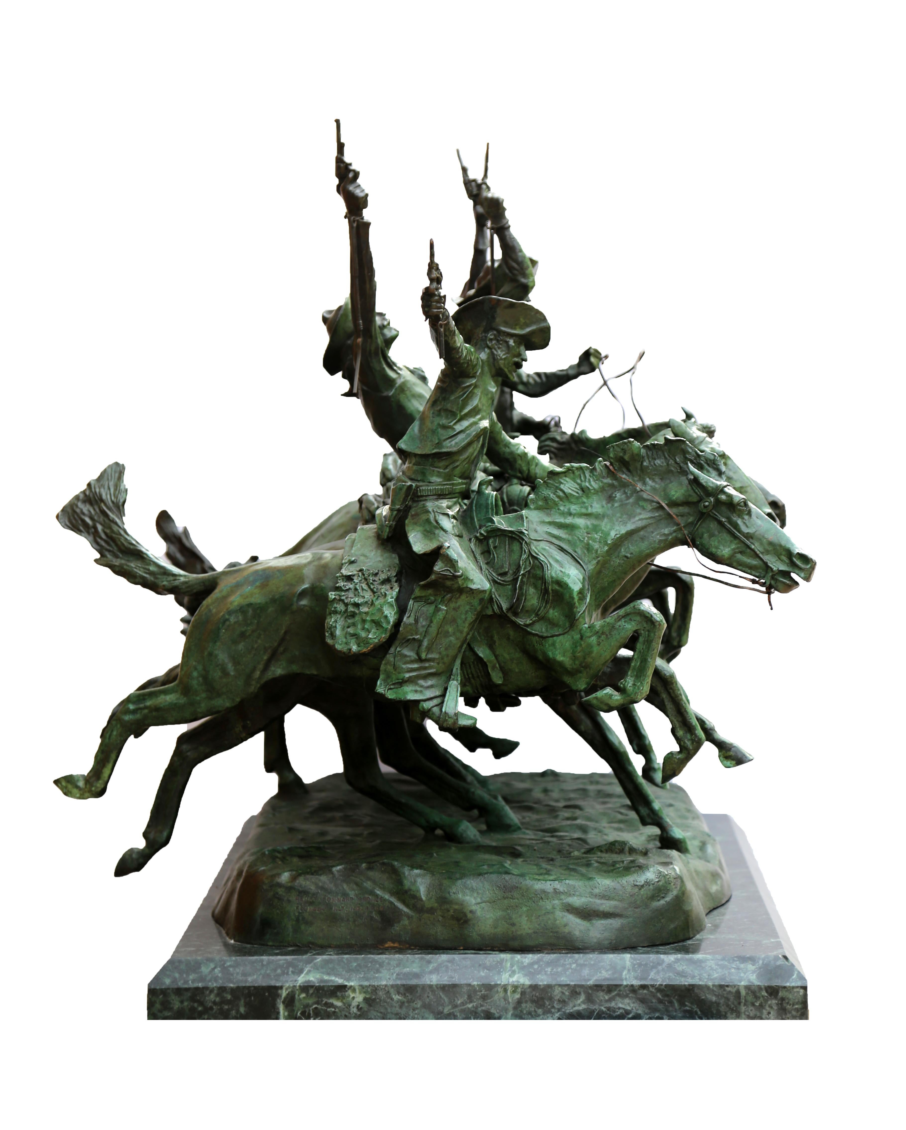 Coming Through The Rye - Sculpture by Frederic Remington