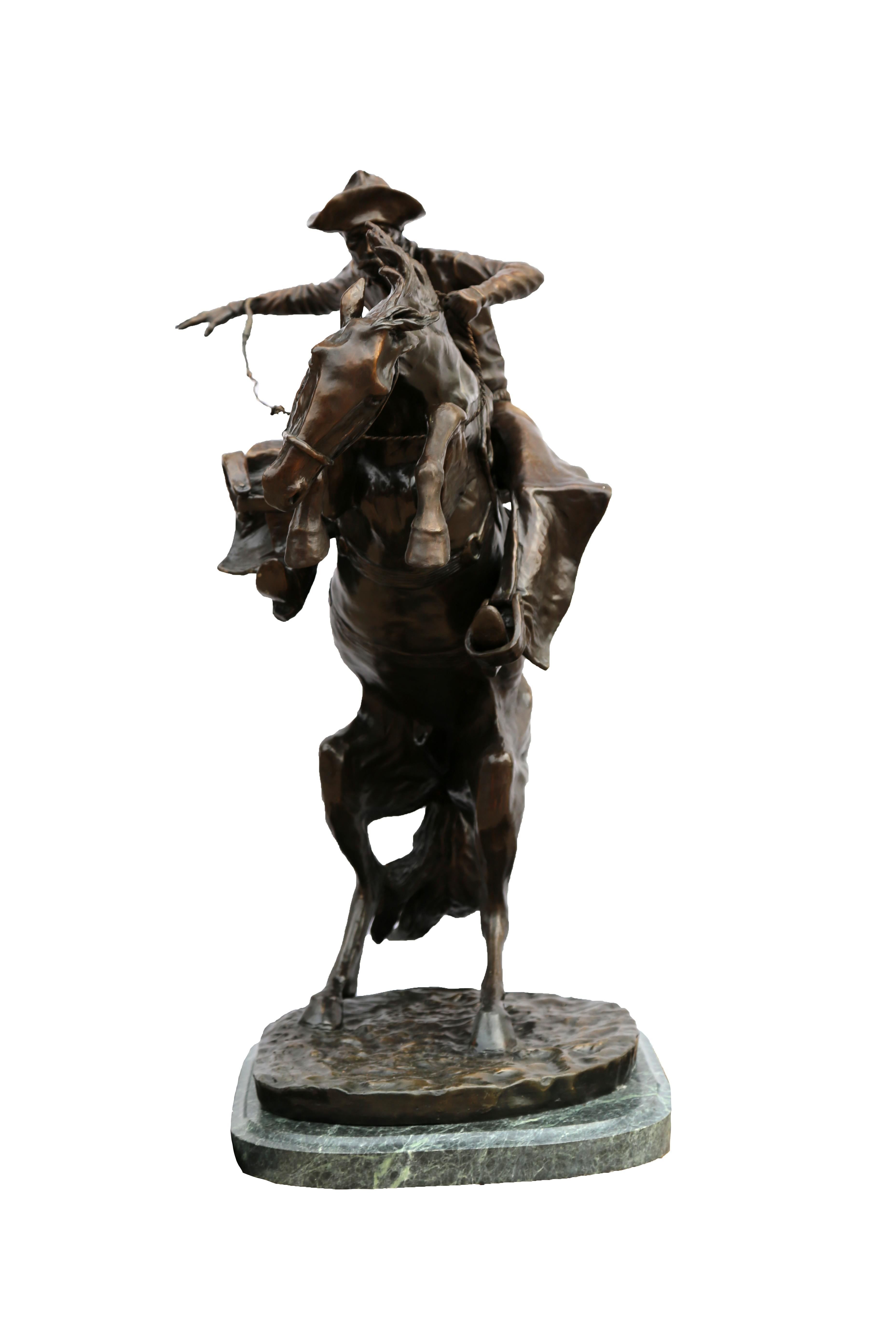 Leading the Herd - Sculpture by Frederic Remington