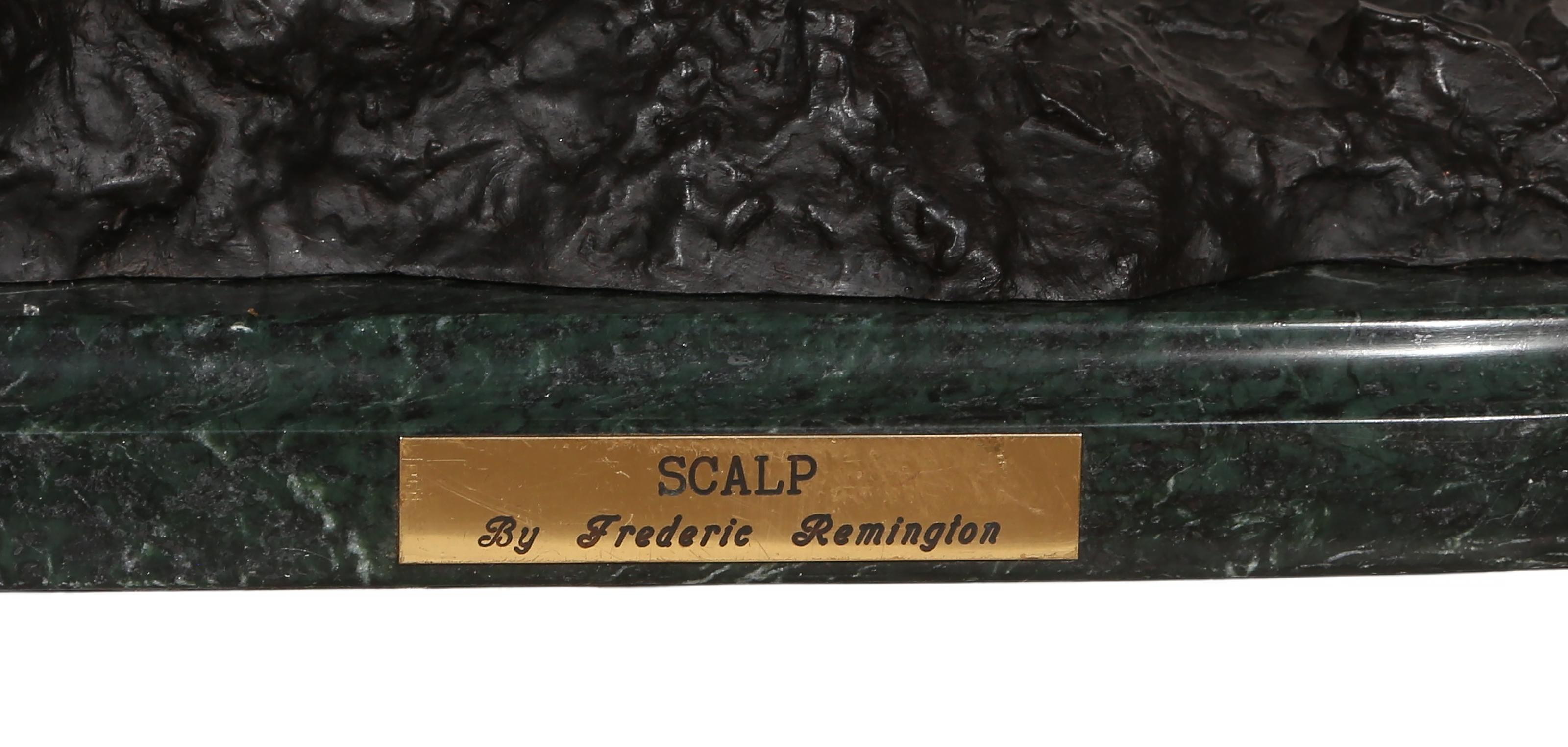 Il cuoio capelluto, scultura realista americana in bronzo (after) Frederic Remington in vendita 9