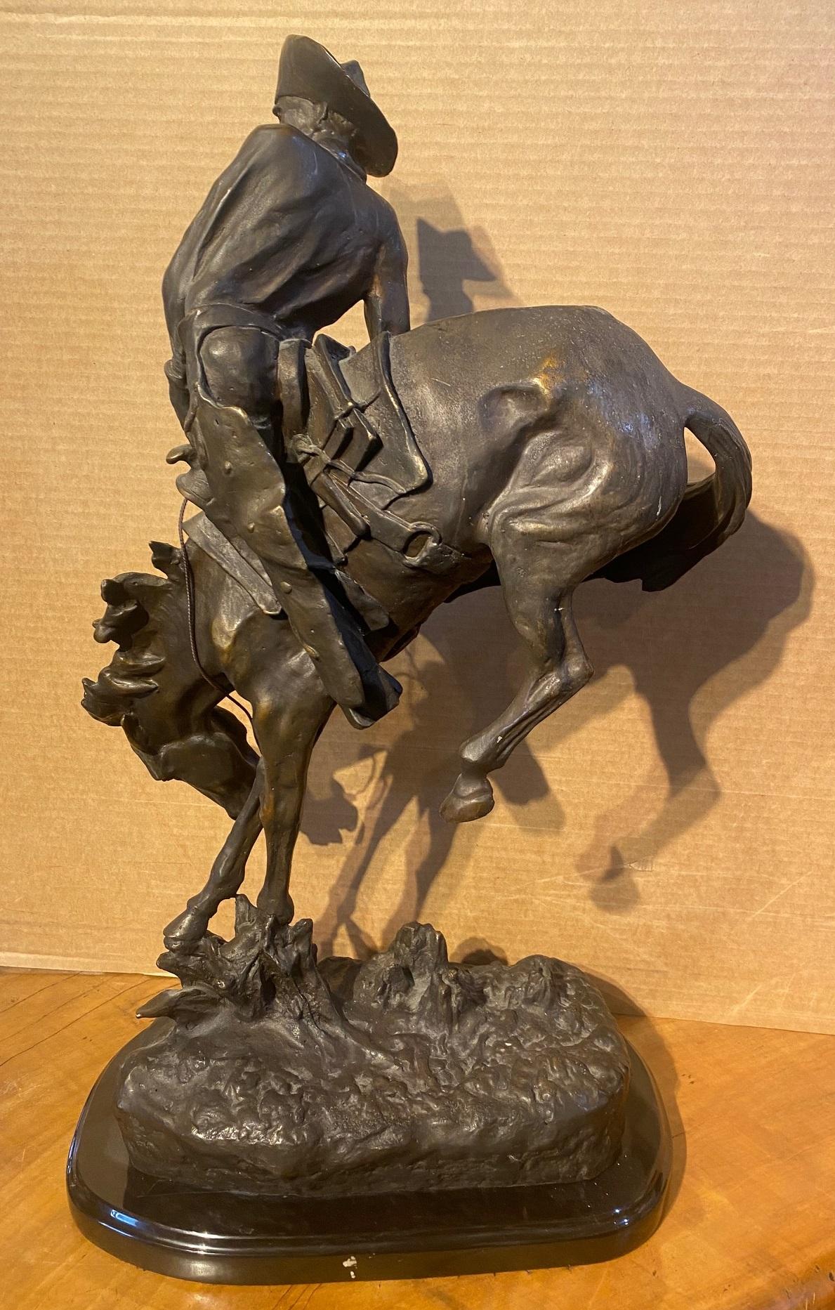 Outlaw - Realist Sculpture by Frederic S. Remington