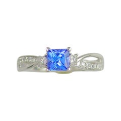 Frederic Sage 0.76 Carat Tanzanite Diamond Engagement Bridal Cocktail Ring