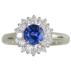 Frederic Sage 1.33 Sapphire and Diamond Engagement Ring