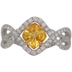 Frederic Sage 2.02 Carat Yellow Sapphire Diamond One of a Kind Ring