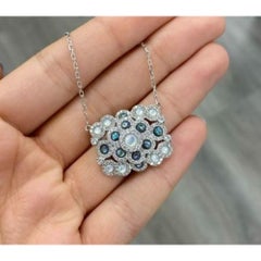 Frederic Sage Cushion ”Luna Mosaic” Small Round White Mother of Pearl Pendant
