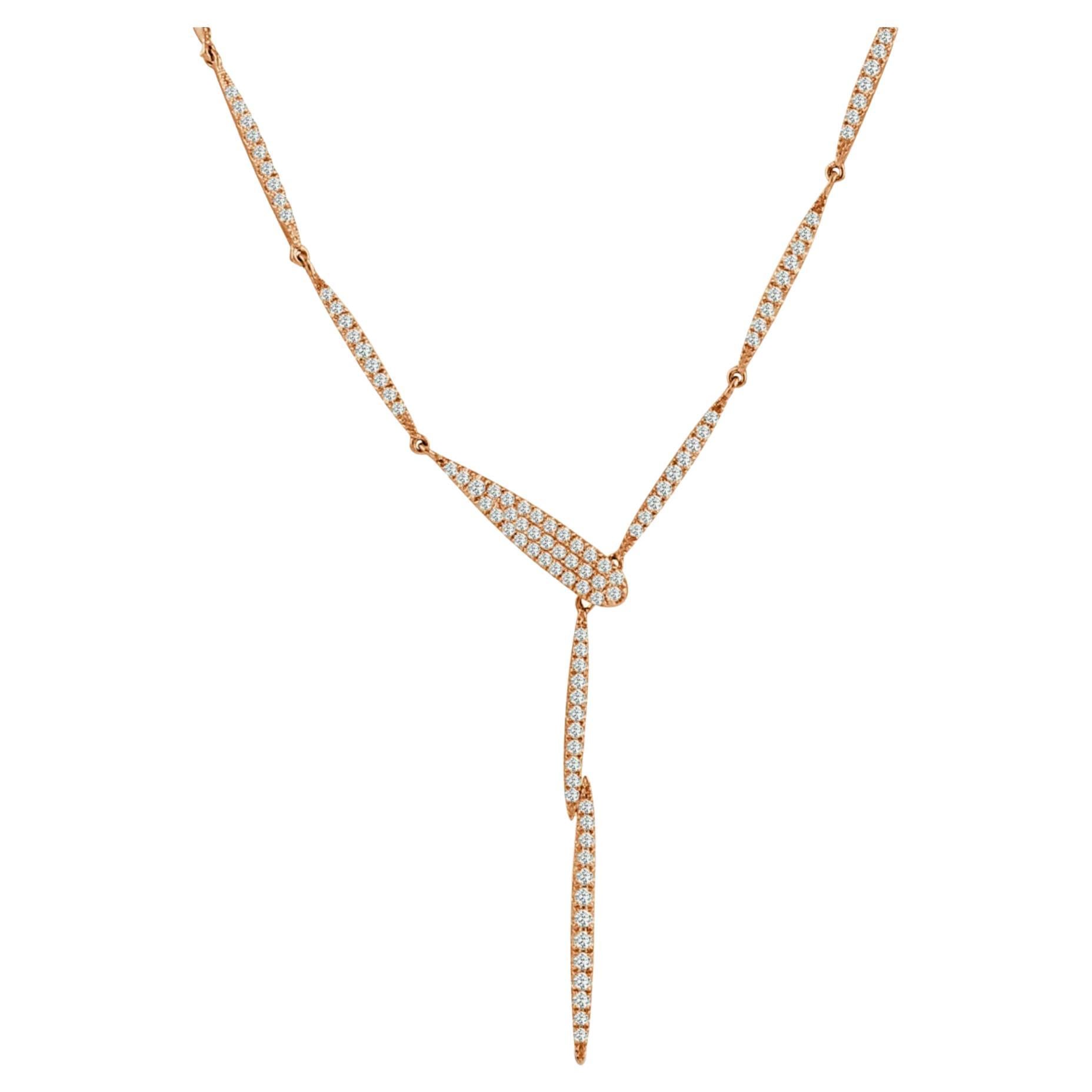 \Diamond Aurora Lariat Necklace For Sale