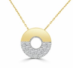 ]Extra-Large Nebula, Half Diamond Pendant with Chain