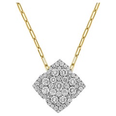 Collier à pendentif Grande Fleur D'amour All Diamond avec chaîne