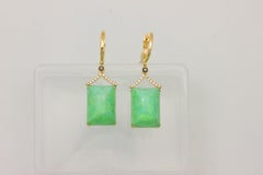 Frederic Sage Green Turquoise Black Diamond Earrings