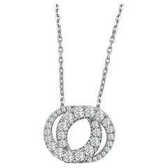 \Large All Diamond Love Halo Pendant with Chain