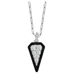 \Large Arrow Black & White Diamond Pendant