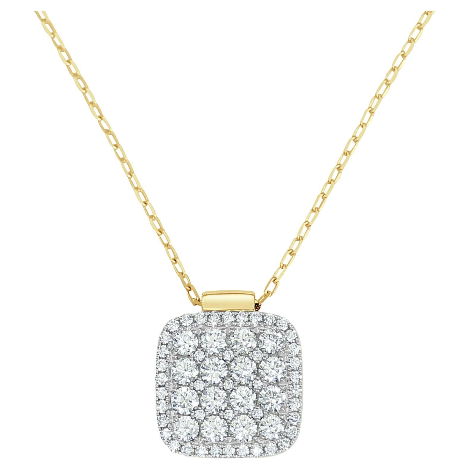 Large “Firenze II” Diamond Pendant with Chain For Sale
