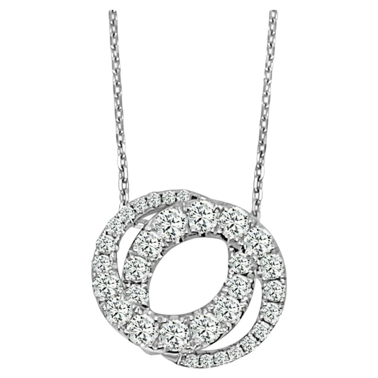 Frederic Sage Medium All Diamond Love Halo Pendant For Sale