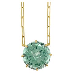 Frederic Sage Collier à pendentif en tourmaline verte menthe ronde 