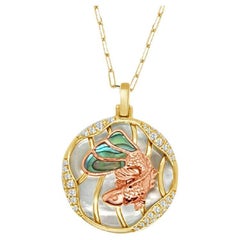 Frederic Sage Small Koi Fish Pendant with Abalone Tail