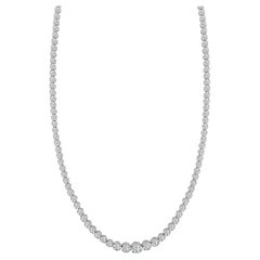 Collana Tennis con oro bianco 18k e diamanti