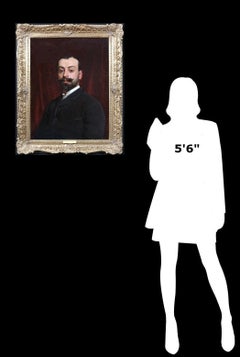 Frédéric Soulacroix - 19th Century Oil Painting Self Portrait of French Artist