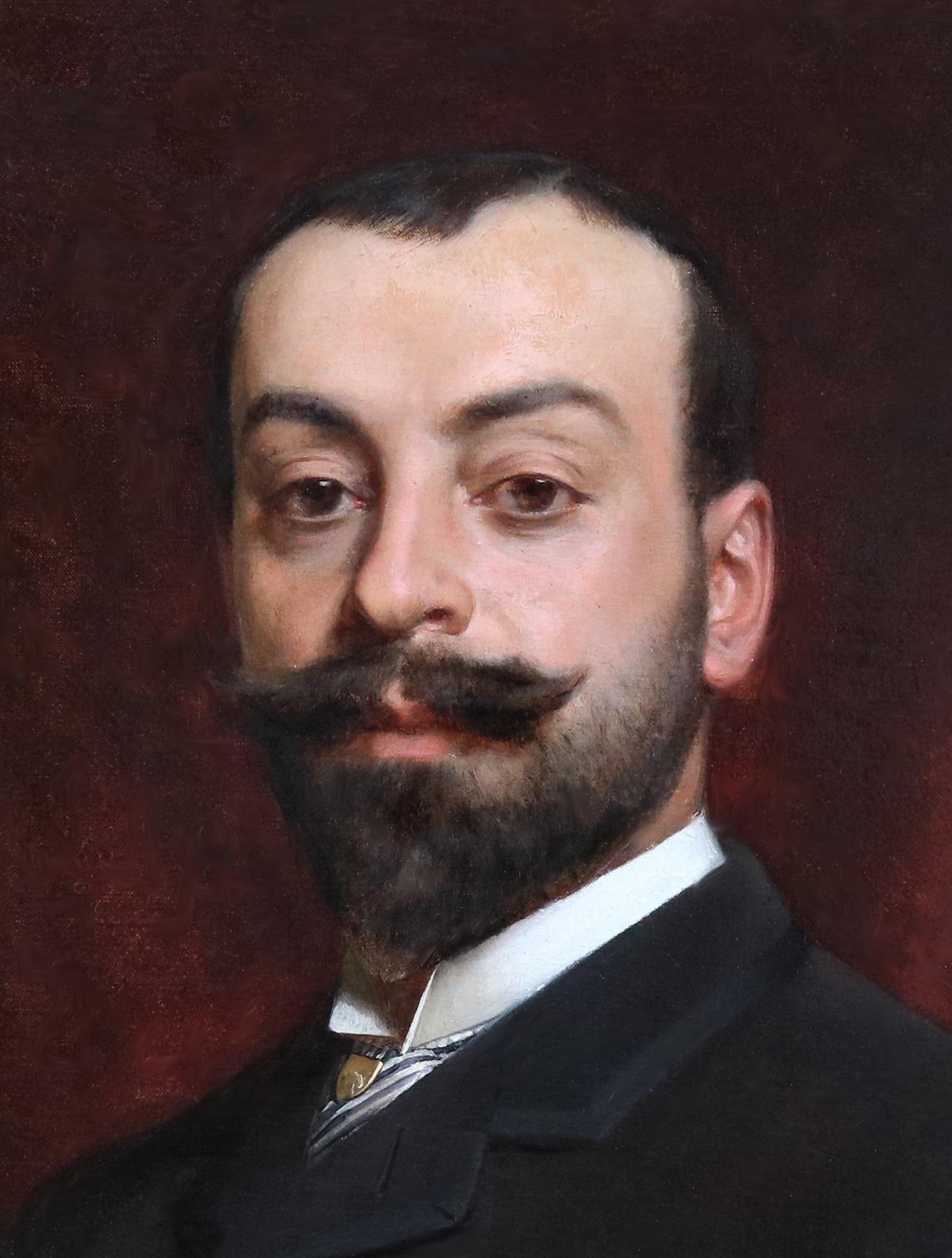 Frédéric Soulacroix - 19. Jahrhundert Ölgemälde Self-Portrait eines französischen Künstlers im Angebot 6