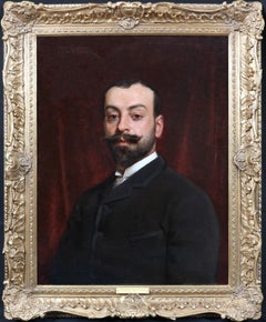 Frédéric Soulacroix - 19th Century Oil Painting Self Portrait of French Artist