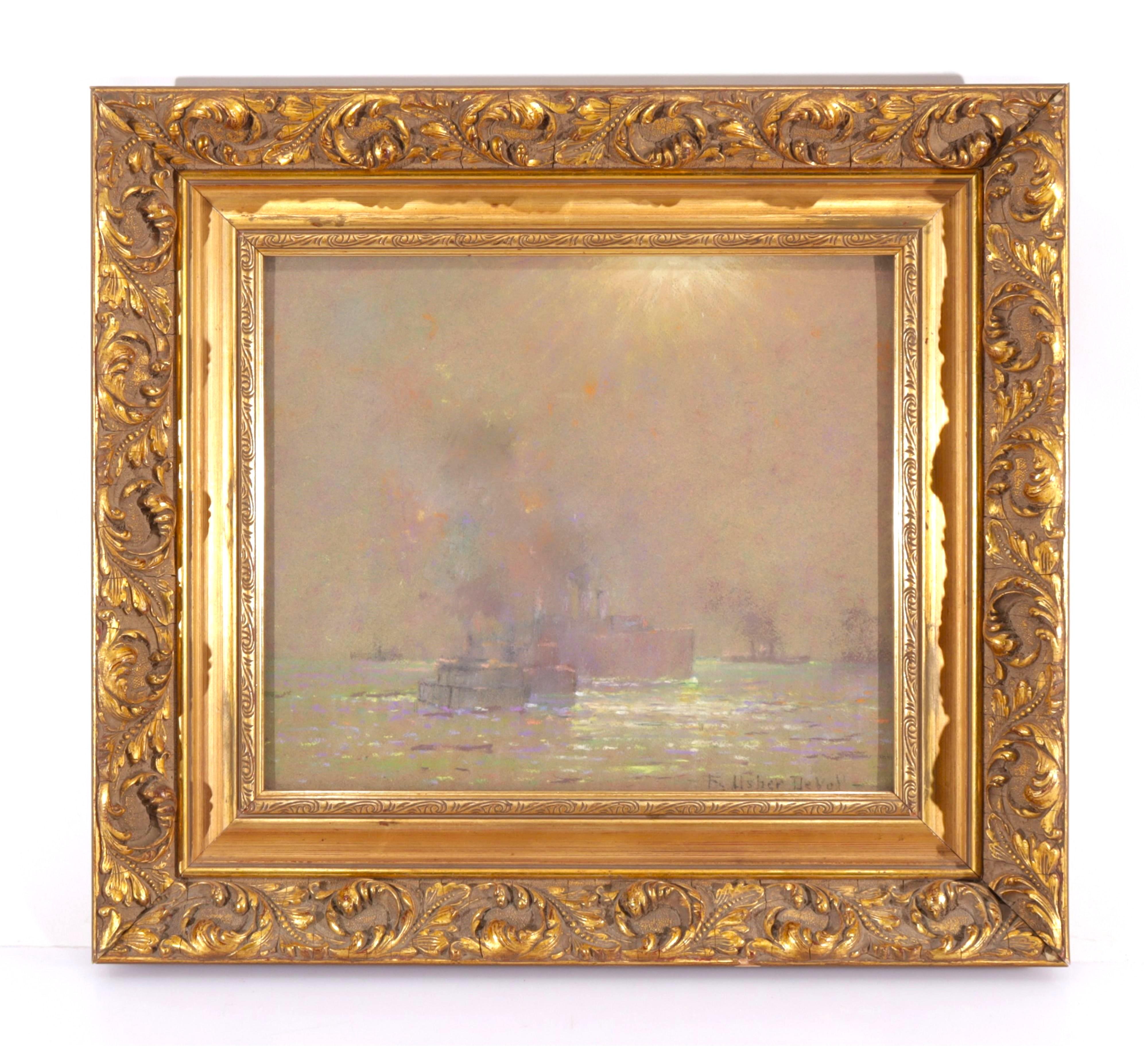Dampfer – Painting von Frederic Usher Devoll