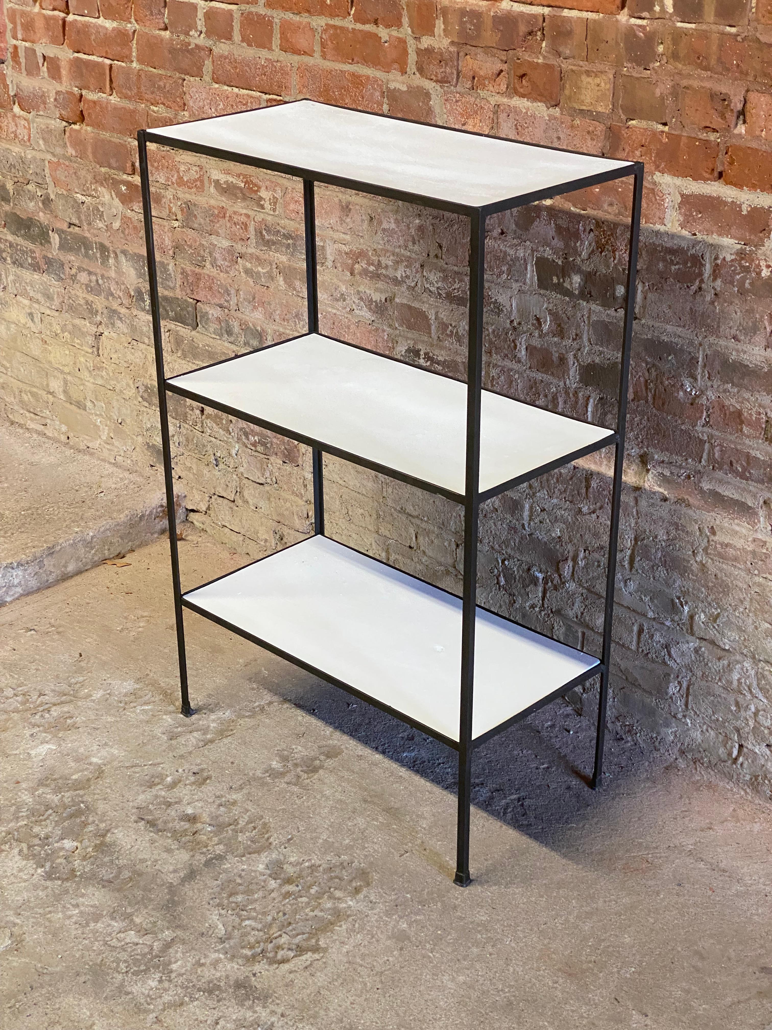 Mid-Century Modern Frederic Weinberg Iron Shelves For Sale