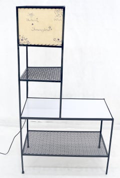 Frederic Weinberg Mid Century Modern Etagere Shelving Unit Floor Lamp MINT!
