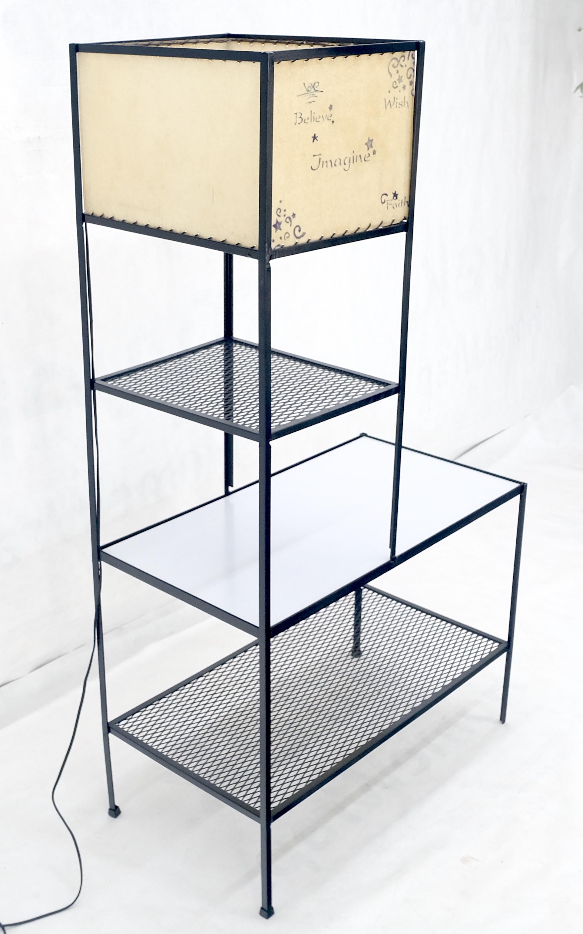 American Frederic Weinberg Mid Century Modern Etagere Shelving Unit Floor Lamp MINT! For Sale