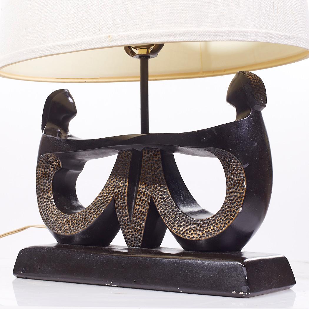 Estilo Frederic Weinberg F.A. I. P. Lámpara de mesa figurativa de mediados de siglo en venta 2