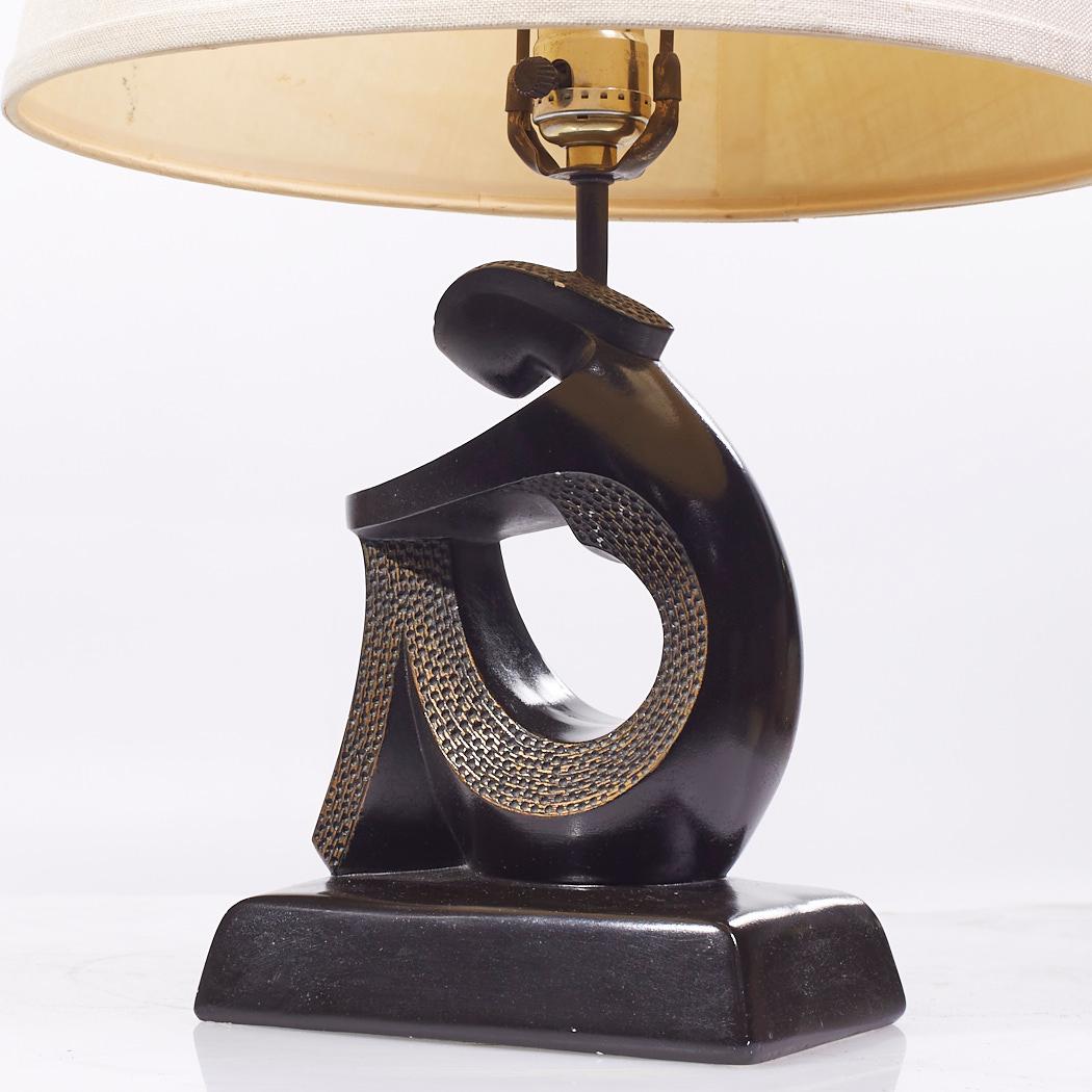 Frederic Weinberg Style F.A.I.P. Mid Century Figurative Table Lamps - Pair For Sale 3